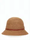 Helen Kaminski Finely Woven Raffia Bucket Hat In Brown