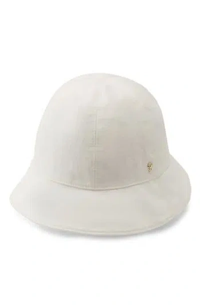 Helen Kaminski Flora Organic Linen Cloche Hat In White