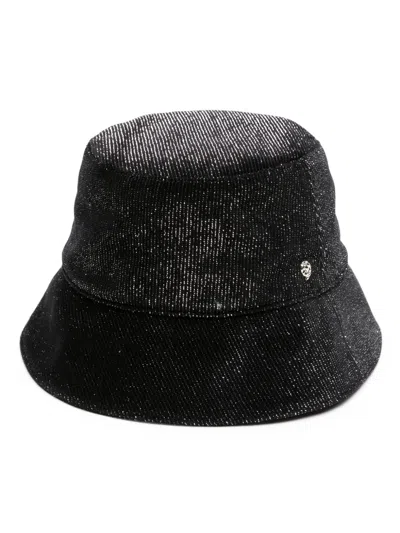 Helen Kaminski Florenze Metallic Bucket Hat In Black
