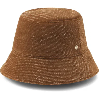 Helen Kaminski Florenze Sparkle Velveteen Bucket Hat In Brown