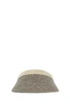 Helen Kaminski Raffia Visor Bianca Wide Brim Woven In Gray