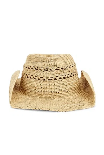 Helen Kaminski Gwen Raffia Fedora Hat In Brown