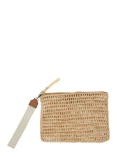 Helen Kaminski Handbag Dayani With Crochet Work In Natural Raffia Women In Sand
