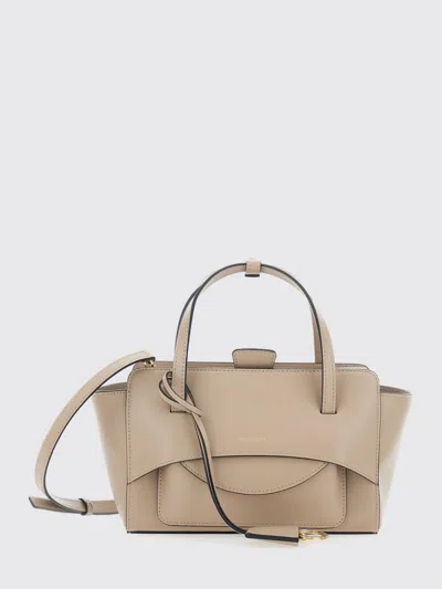 Helen Kaminski Flap Smooth Calfskin Handbag With Double Handle In Nude