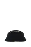 Helen Kaminski Wide Brim Textured Fabric Visor In Black