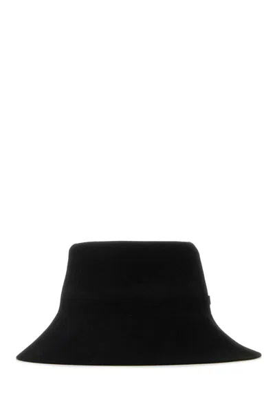 Helen Kaminski Black Wool Petra Bucket Hat