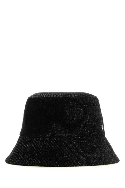 Helen Kaminski Black Velvet Florenze Bucket Hat