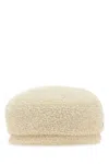 Helen Kaminski Ivory Teddy Fabric Hailie Hat In White