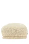 Helen Kaminski Ivory Teddy Fabric Hailie Hat In White