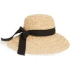 Helen Kaminski Helen Kaminiski Classic Wide Braid Raffia Hat In Natural/black