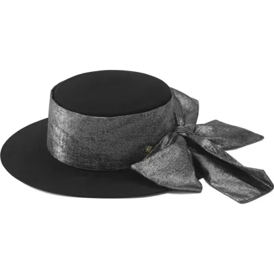 Helen Kaminski Honor Wool Boater Hat In Black