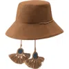 Helen Kaminski Isla Cotton & Linen Blend Bucket Hat In Nutshell