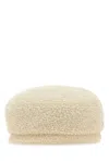 Helen Kaminski Ivory Teddy Fabric Hailie Hat In Cream