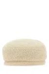 Helen Kaminski Ivory Teddy Fabric Hailie Hat In Off White