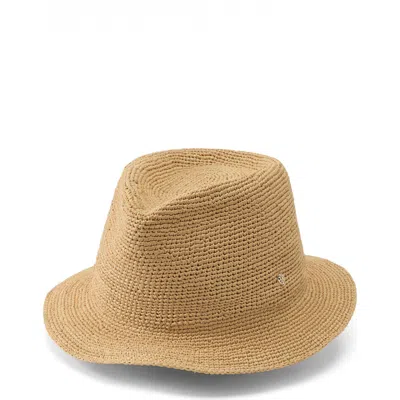 Helen Kaminski Jordan Raffia Fedora In Brown
