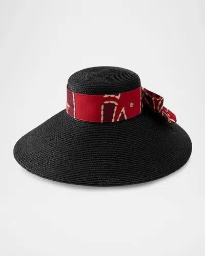 Helen Kaminski Keshini Raffia Bucket Hat In Black