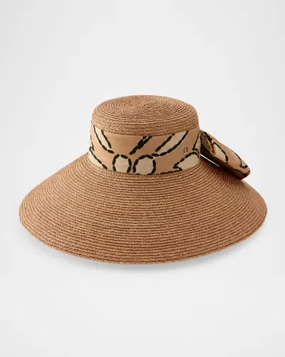 Helen Kaminski Keshini Raffia Bucket Hat In Gray