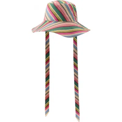 Helen Kaminski Kiyoma Stripe Organic Cotton Bucket Hat In Multi