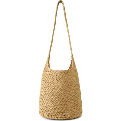 Helen Kaminski Lani Crochet Raffia Shoulder Bag In Neutral