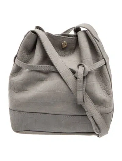 Pre-owned Helen Kaminski Leather Bucket Bag In Gray