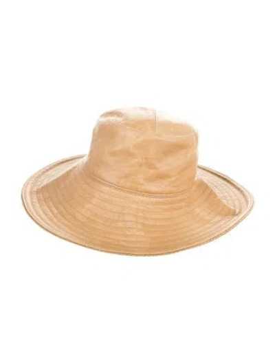 Pre-owned Helen Kaminski Leather Bucket Hat In Neutral