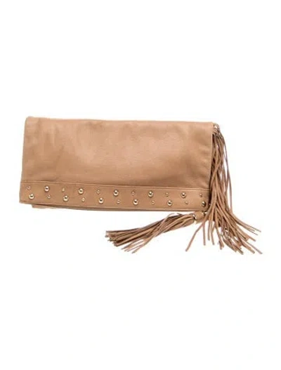 Pre-owned Helen Kaminski Leather Clutch In Brown