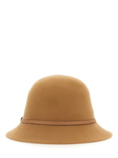 Helen Kaminski Leather-trimmed Wool Bucket Hat With Soft Crown