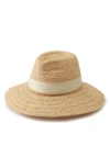 Helen Kaminski Leoni Raffia Straw Sun Hat In Natural/ Creme