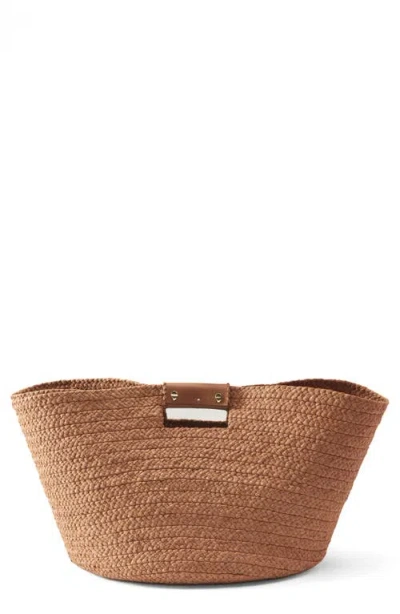 Helen Kaminski Leonor Wide Braid Foldable Raffia Tote