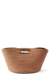 Helen Kaminski Leonor Wide Braid Foldable Tote In Nougat/caramel