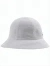 Helen Kaminski Linen Bucket Hat With Subtle Stitching And Emblem In Gray