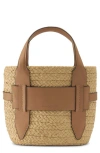 Helen Kaminski Lipari Raffia Tote In Natural/caramel