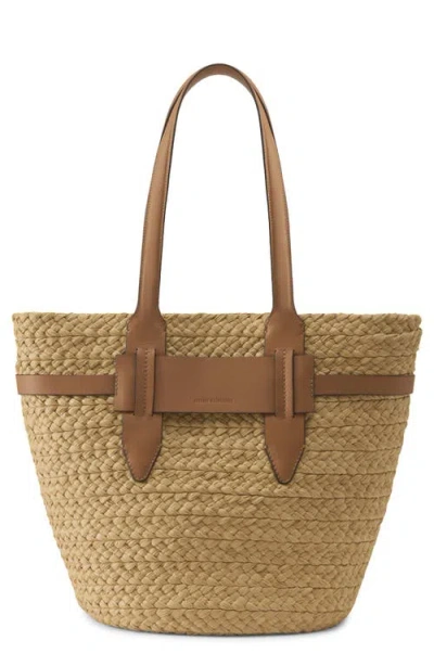 Helen Kaminski Lipari Raffia Tote In Natural/caramel