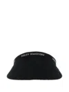Helen Kaminski Wide Brim Textured Fabric Visor In Black