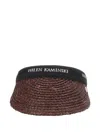 Helen Kaminski Woven Open Top Visor Hat Accessory In Brown