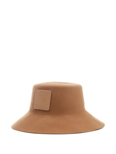 Helen Kaminski Logo-patch Wool-felt Hat In Red