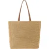 Helen Kaminski Matale Raffia Tote In Natural/cotto