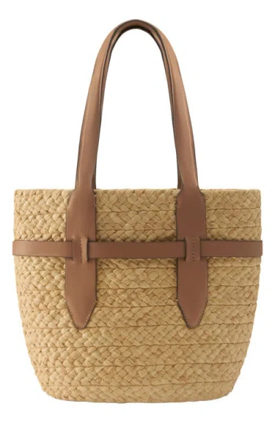 Helen Kaminski Medium Lipari Raffia Tote In Natural/caramel