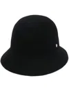 Helen Kaminski Lamassu Paneled Cotton With Raffia Trim Bucket Hat In 黑色