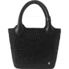 Helen Kaminski Mini Ampara Woven Tote Bag In Charcoal/black