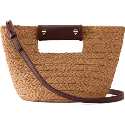 Helen Kaminski Mini Remi Braided Raffia Tote In Brown