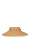 Helen Kaminski Wide-brimmed Raffia Visor Hat With Adjustable Tie Closure