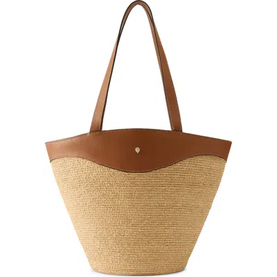 Helen Kaminski Nadee Braided Raffia Tote In Brown