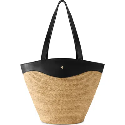 Helen Kaminski Nadee Braided Raffia Tote In Nude