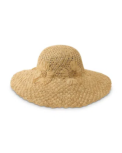 Helen Kaminski Nadia Raffia Crochet Sun Hat In Neutral