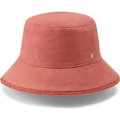 Helen Kaminski Nazar Upf 50+ Cotton & Raffia Bucket Hat In Pomelo