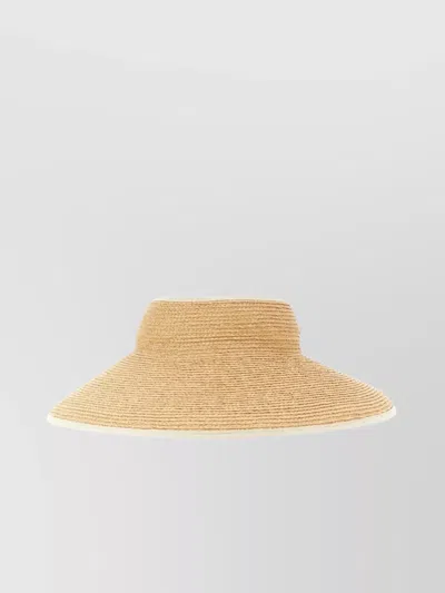 Helen Kaminski Never Bow Detail Wide Brim Straw Hat In Neutral