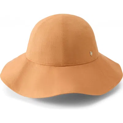 Helen Kaminski Nikini Upf 50+ Linen Hat In Salmon