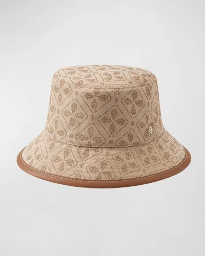 Helen Kaminski Nova All-over Seed Logo Recycled Polyester Bucket Hat In Neutral