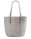 Helen Kaminski Pinimil M Bridle Raffia & Leather Tote